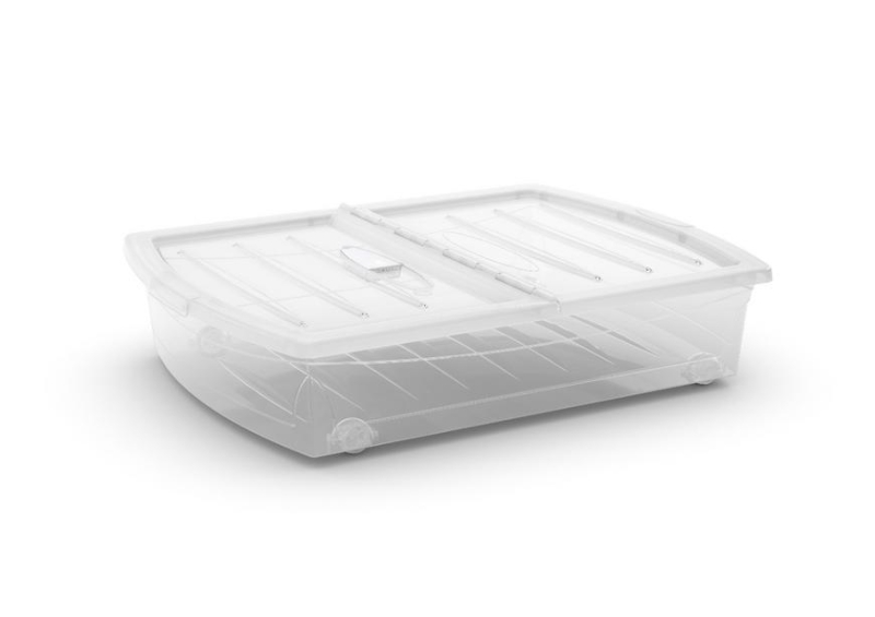 Box KIS Spinning XL, 56L, biely, 59x75x17 cm, s vekom, s kolieskami