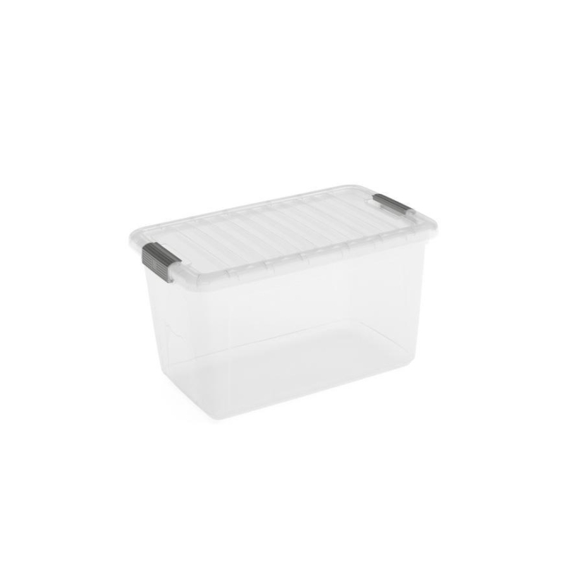 Box KIS W Box M, 30L, priesvitný, 30x49x29 cm, s vekom