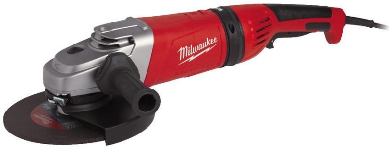 Bruska Milwaukee® AGV 24-230 GE, 230 mm, 2400W, Protector-motor, uhlová