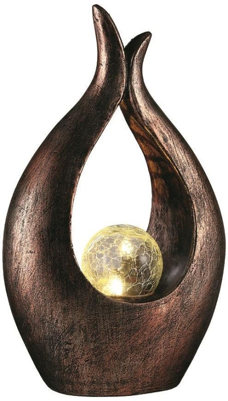 Dekorácia Strend Pro Garden, Namaste,  17,2x9,5x29 cm, polyresin, sklo, solar