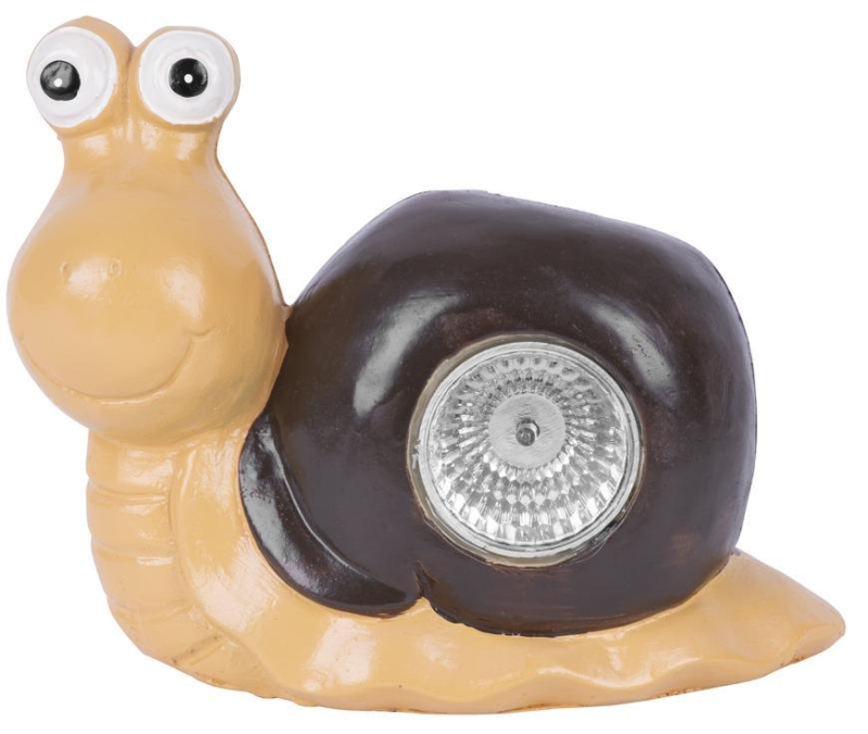 Dekorácia Strend Pro Gecco, slimák, 14x11x12 cm, polyresin, solar, 1 LED, AA