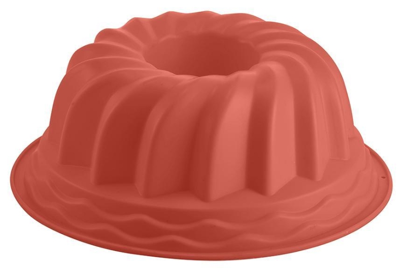 Forma MagicHome, na pečenie, na bábovku, silikón, červená, 23x8,5 cm