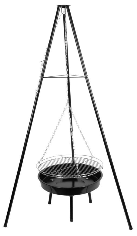 Gril Strend Pro Bavarian, BBQ, na drevené uhlie, nastaviteľná gril.výška 320-660/1500 mm