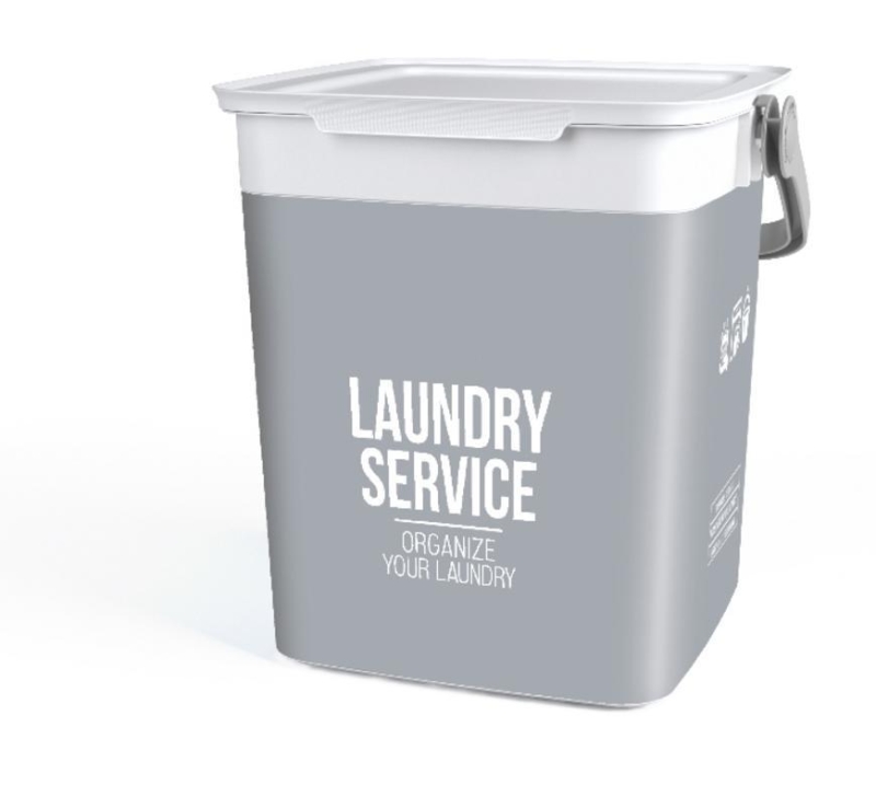 Kôš KIS Chic Laundry Bag, sivý, 23x25,5x25 cm, na bielizeň, prádlo