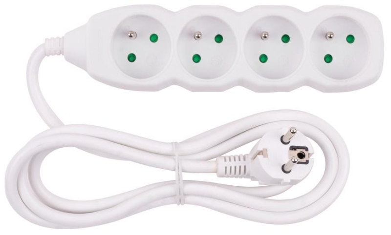 Kábel DG-F804B 01,50 m, predlžovací, 4 zásuvky