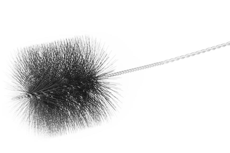 Kefa Strend Pro, ComRourPR 160 mm, tyč 2m, M12, drôtená komínová okrúhla, kefa na komín, kefa na čistenie komína