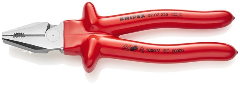 Klieste KNIPEX 02 07 225, 225 mm, silove, kombinovane, VDE