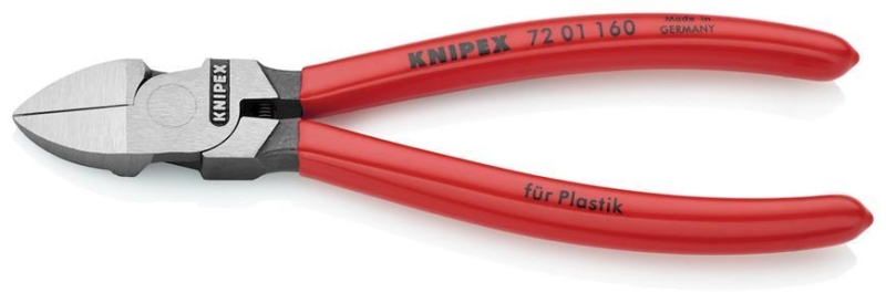 Klieste KNIPEX 72 01 160, 160 mm, stipacie, bocne, na umel. hmotu
