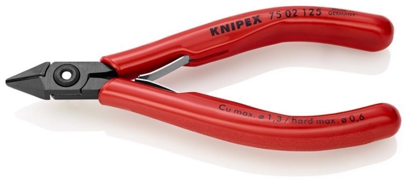 Klieste KNIPEX 75 02 125, 125 mm, stipacie, bocne, pre elektroniku