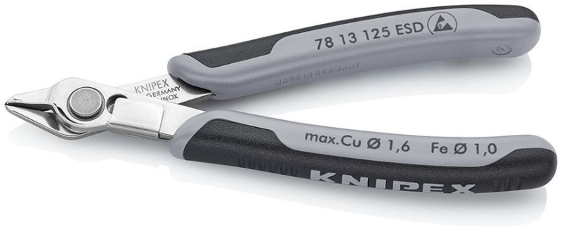 Klieste KNIPEX 78 13 125 ESD, 125 mm, stipacie, bocne, jemna mechanika, Inox