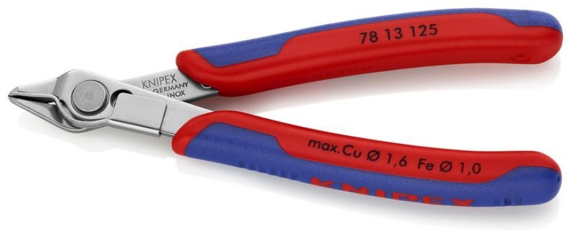 Klieste KNIPEX 78 13 125, 125 mm, stipacie, bocne, jemna mechanika, Inox