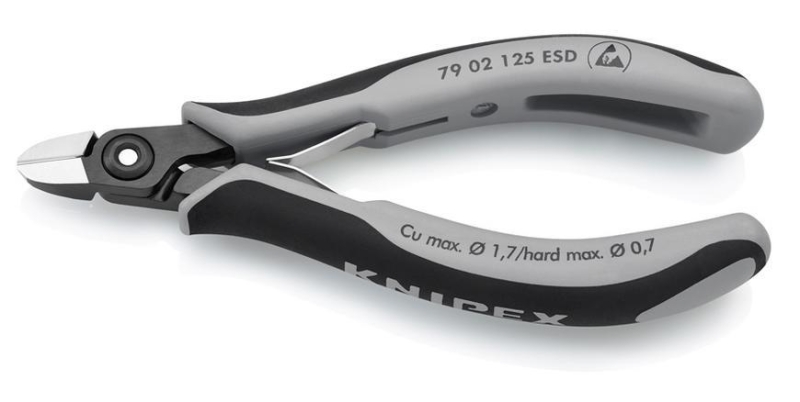 Klieste KNIPEX 79 02 125 ESD, 125 mm, stipacie, bocne, precizne, elektronika