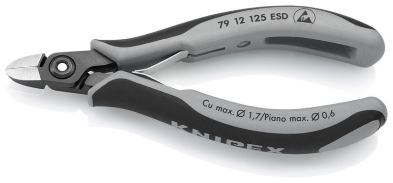 Klieste KNIPEX 79 12 125 ESD, 125 mm, stipacie, bocne, precizne, elektronika