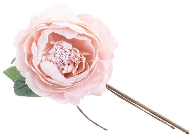 Kvet MagicHome, ruža rozvitá, svetloružová, stonka,  veľkosť kvetu: 11 cm, dĺžka kvetu: 22 cm, bal. 6 ks