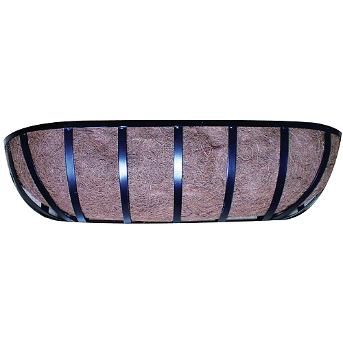 Kvetináč Strend Pro LC-CocoH-39, 61x17x18 cm, oceľ/kokos, nástenný ovál