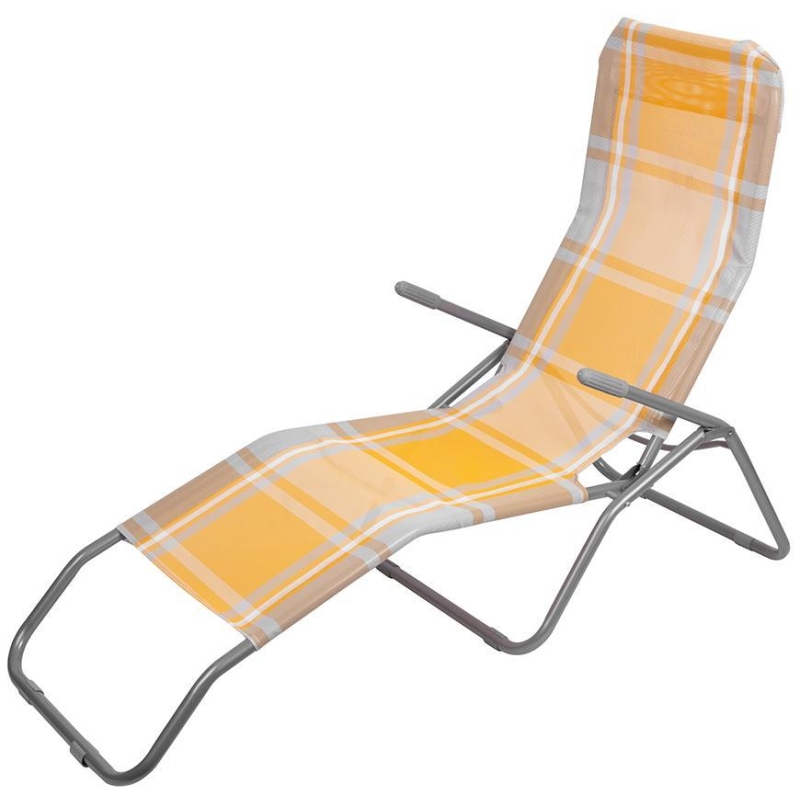 Lehátko JAMAICA, oranžová/sivá, 140x60x95 cm