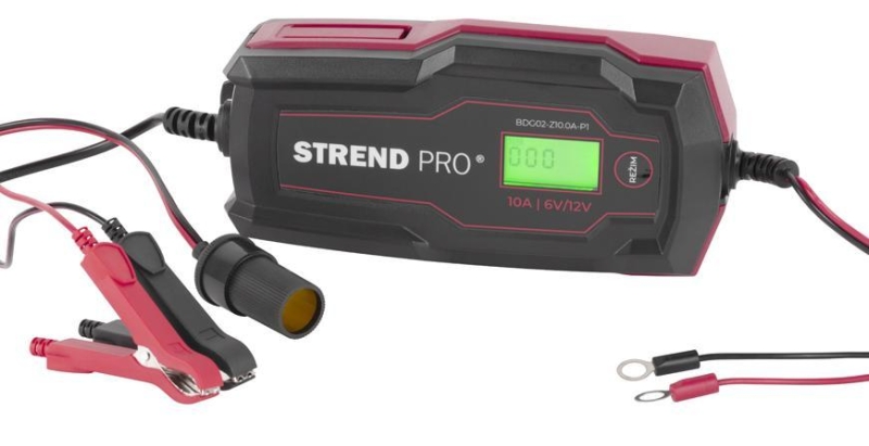Nabíjačka Strend Pro BD02-Z10.0A-P1, 160W, 2A/10A, 6V/12V, IP65, LCD, na autobatérie