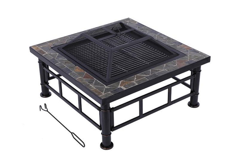 Ohnisko Strend Pro Grill, kovové, štvorcové, 81x81x50 cm