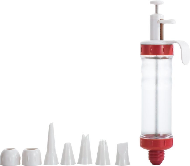 Pištoľ MagicHome, na zdobenie, cukrárske, s príslušenstvom, 28x9,5 cm