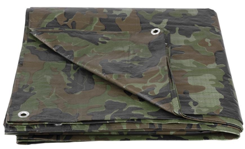 Plachta Tarpaulin Khaki 3x5 m, 80 g/m, zakrývacia, oliva/kamufláž