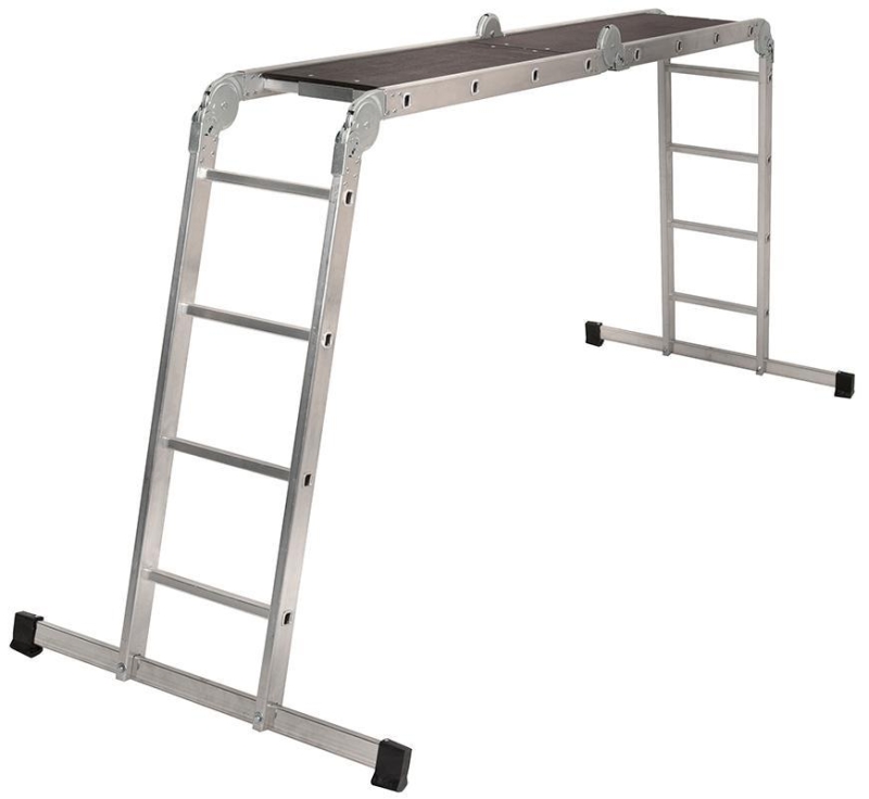 Rebrík s plošinou Strend Pro, hliníkový, kĺbový, 4x3, 4in1, max. 150 kg