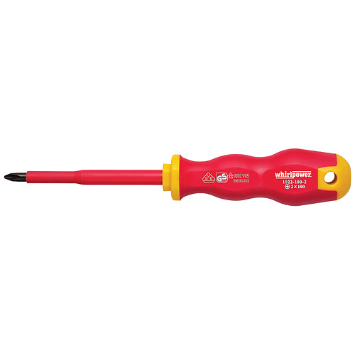 Skrutkovač Whirlpower® 1023, PZ1/080 mm, Pozidriv, DIN8764, VDE 1000, elektrikársky