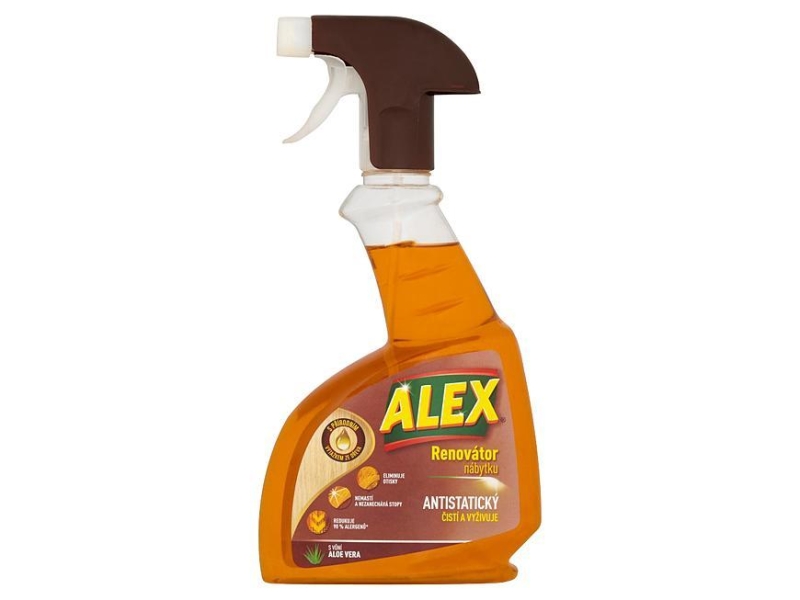 Sprej Alex renovátor nábytku, antistatický, aloe vera, 375 ml