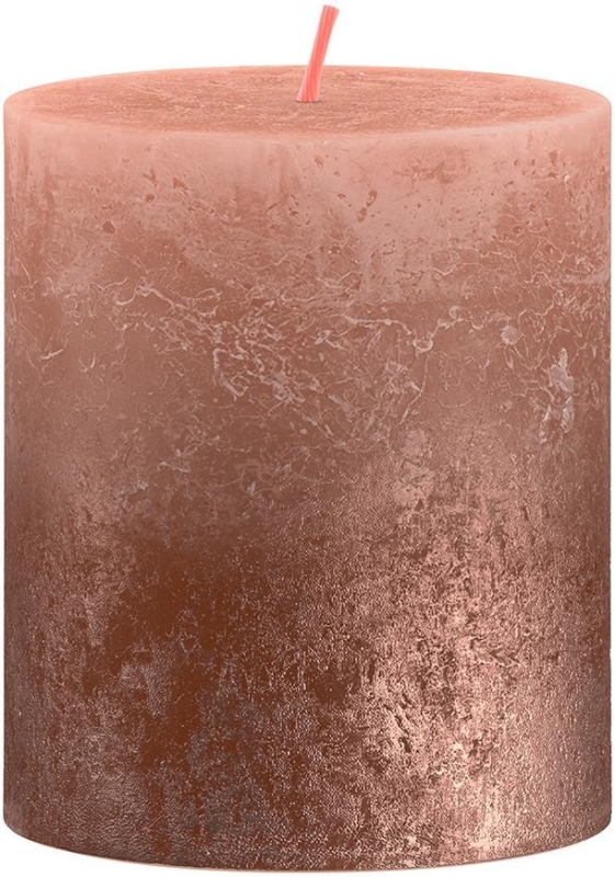 Sviečka bolsius Rustic, Vianočná, Sunset Creamy Caramel+ Copper, 80/68 mm