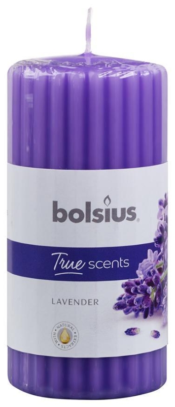 Sviecka bolsius Pillar True Scents 120/60 mm, levanduľa