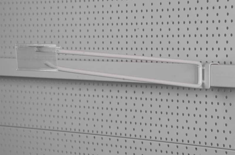 Vešiak Racks H23 0400 mm, M08 s PVC cenovkou, na tyč