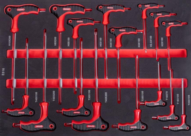 Zásuvka Strend Pro S239, 16 dielna, T-skrutkovače, do dielenského vozíka