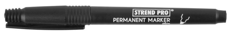 Značkovač Strend Pro Thin, bal. 12 ks, tenký, čierny,cena za 1ks