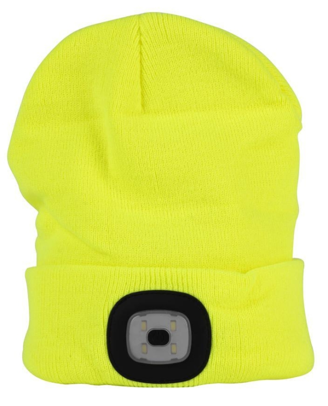 Čiapka Strend Pro Albacore žltá L, 4x SMD LED, USB nabíjanie