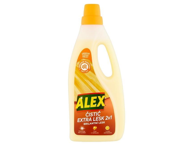 Čistič Alex, extra lesk 2v1, na laminátové podlahy, 750 ml